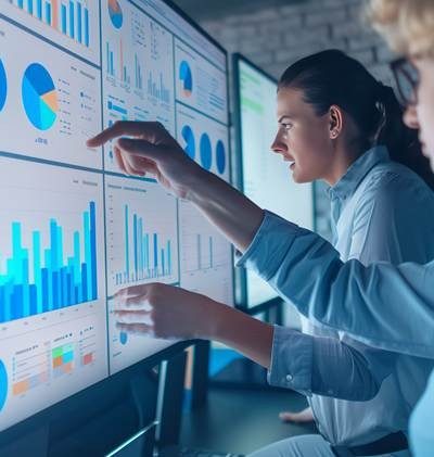Visualizzazione digitale di statistiche e visualizzazioni di dati